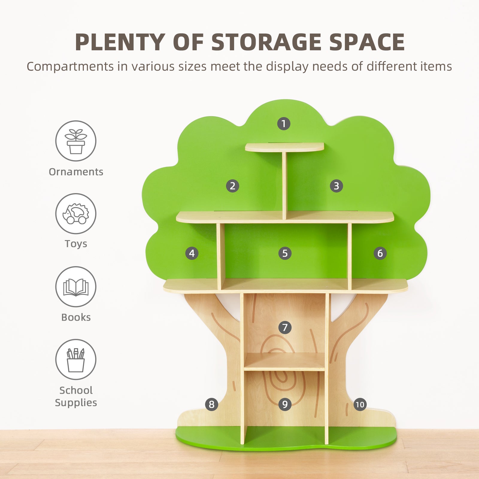 Tree Bookshelf for Kids Reading Nook