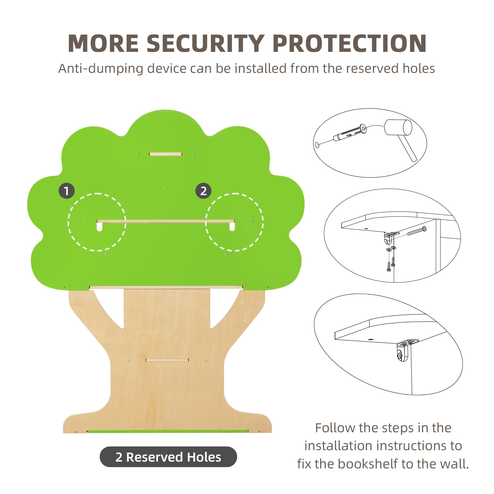 OOOK Tree Bookshelf for Kids Reading Nook