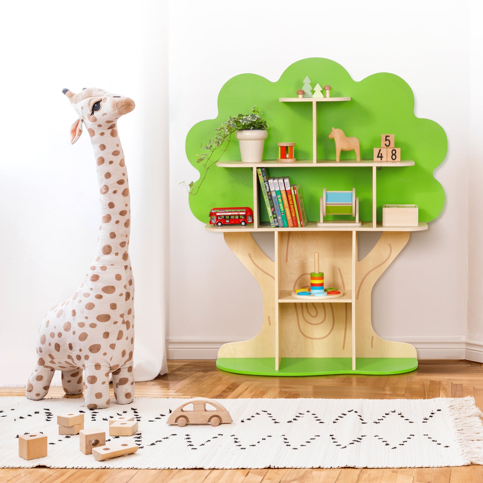 Tree Bookshelf for Kids Reading Nook