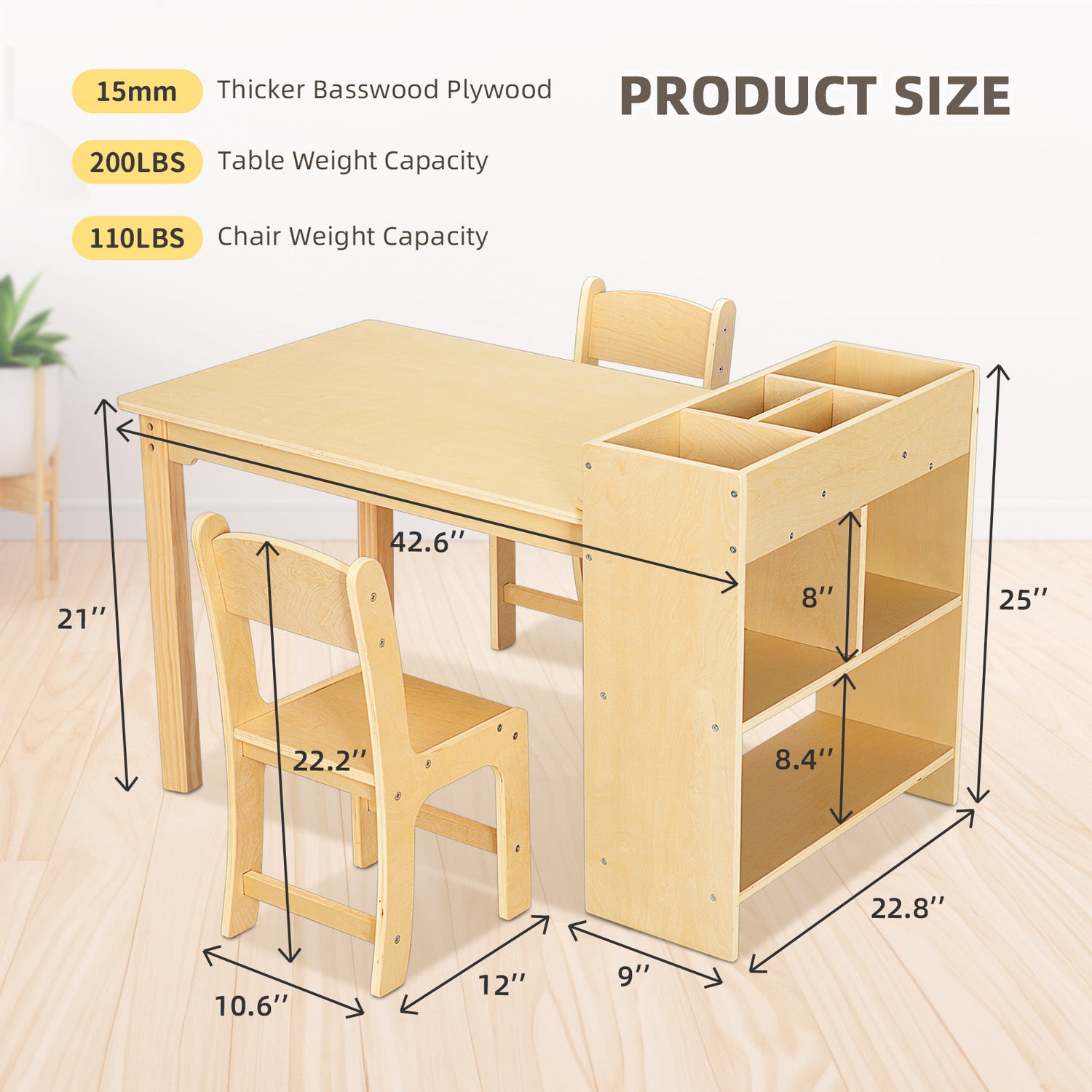 Kids Art Table and 2 Chairs