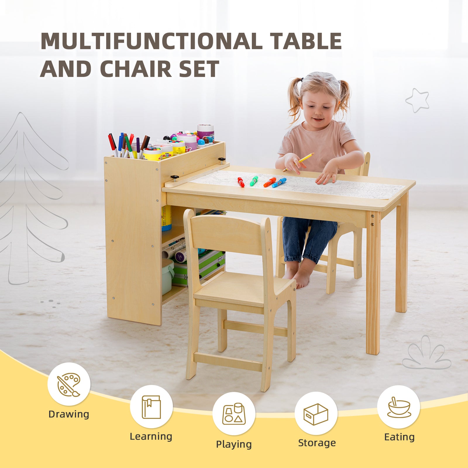 Kids Art Table and 2 Chairs