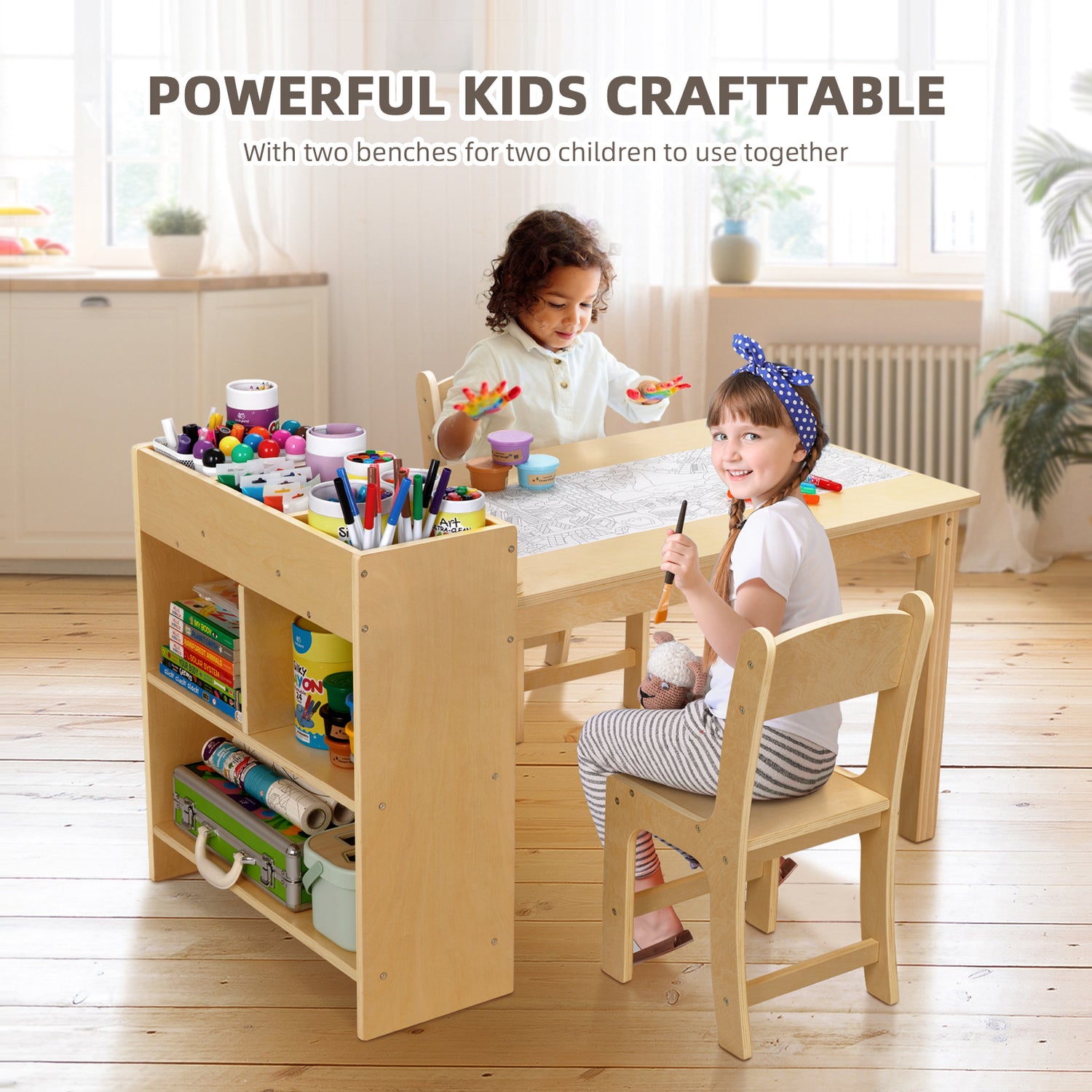Kids Art Table and 2 Chairs