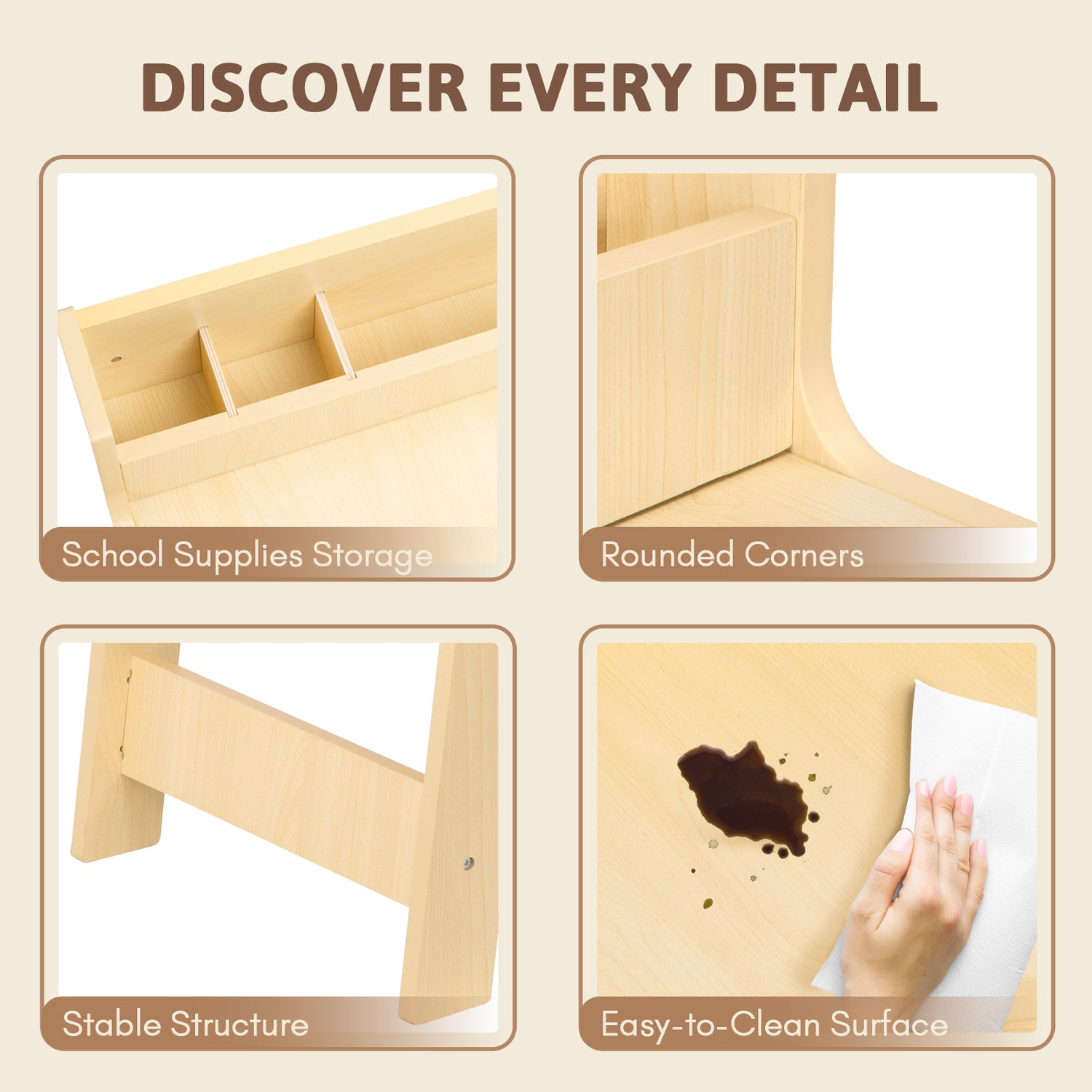 Kids Desk and Chair Set 5-8 Year Old, Toddler Desk and Chair Set