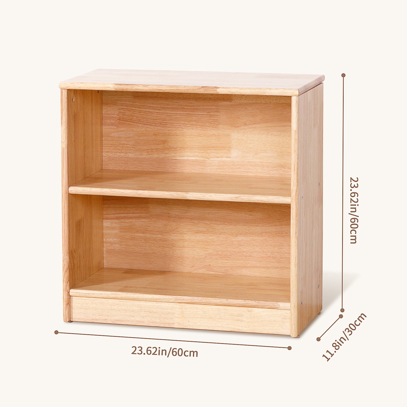 OOOK Rubber Wood Montessori Shelf and Toy Storage