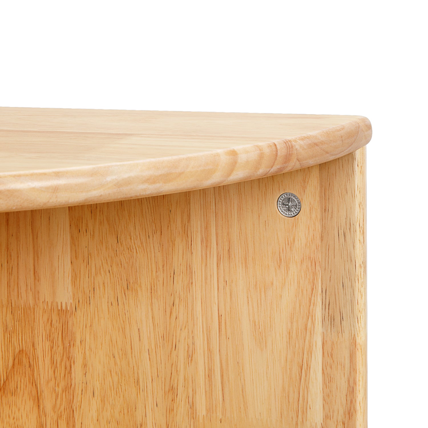 Rubber Wood 2-Tier Corner Cabinet