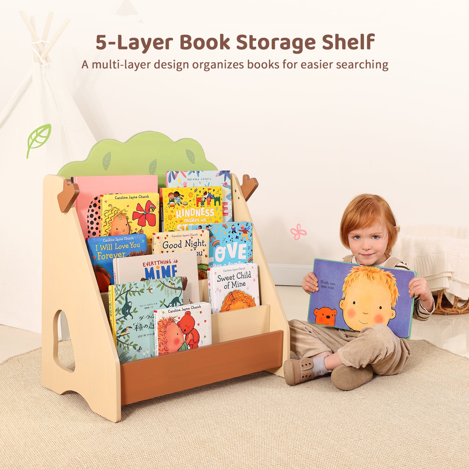 OOOK Premium Pine Baby Bookshelf