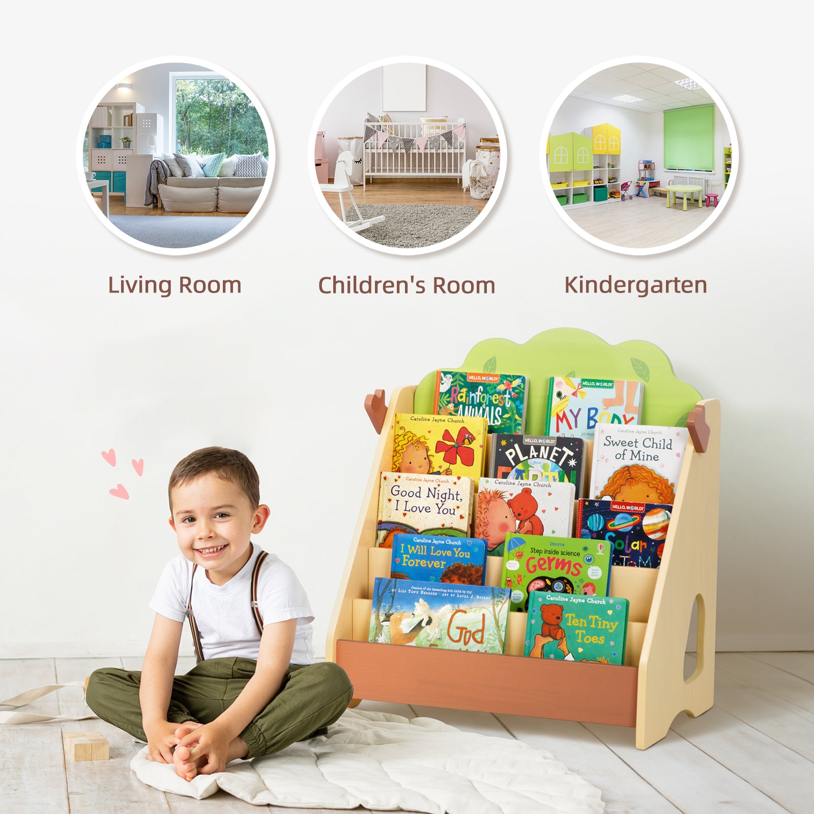 OOOK Premium Pine Baby Bookshelf