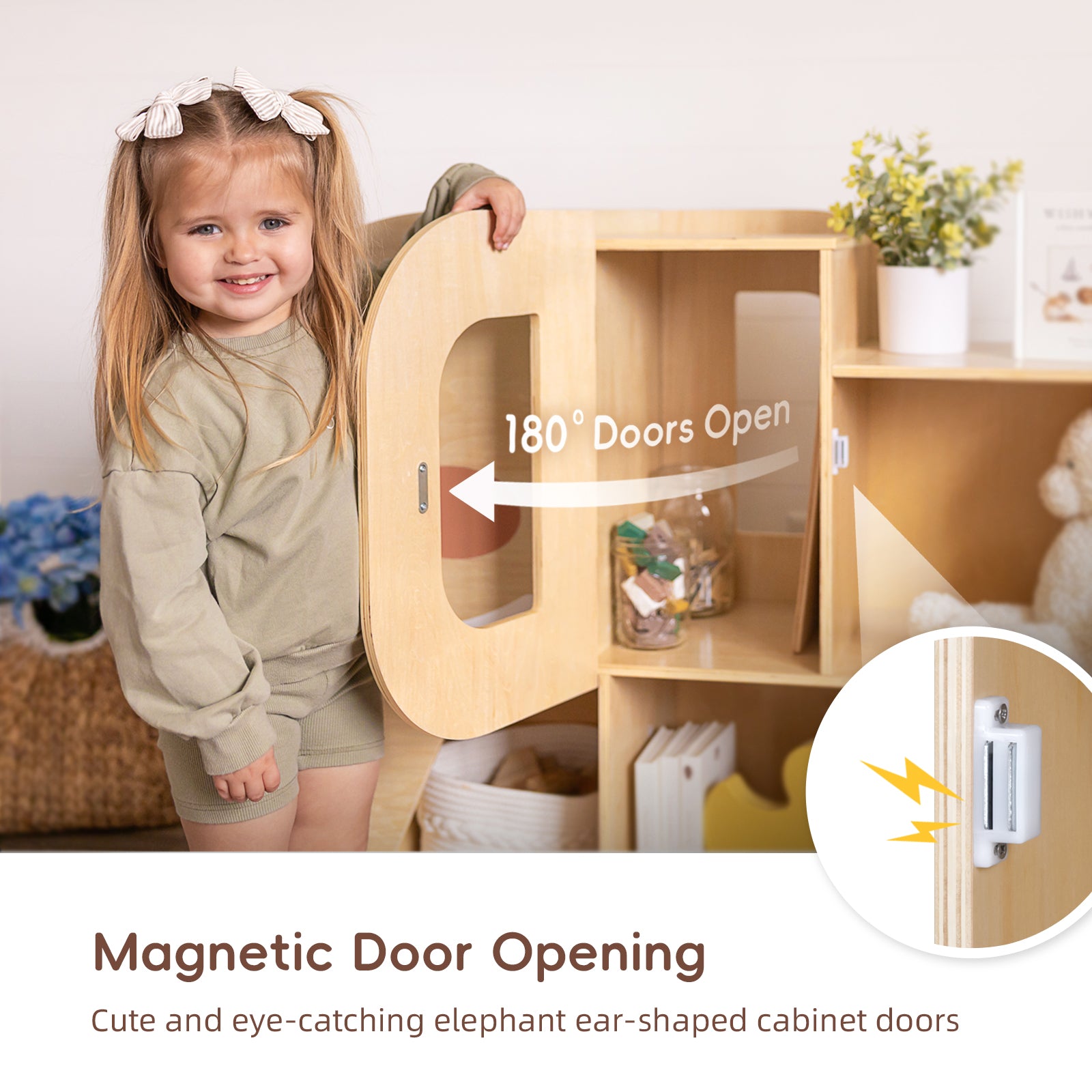 OOOK Montessori Bookshelf with Elephant Shape