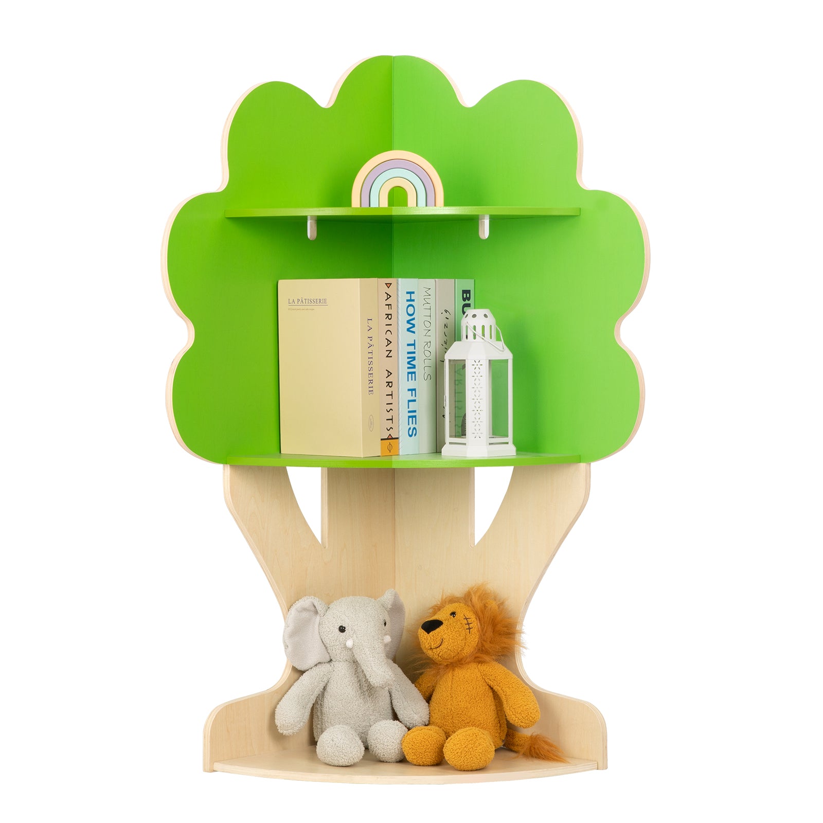Tree Bookshelf for Kids Reading Nook, Corner Bookcase