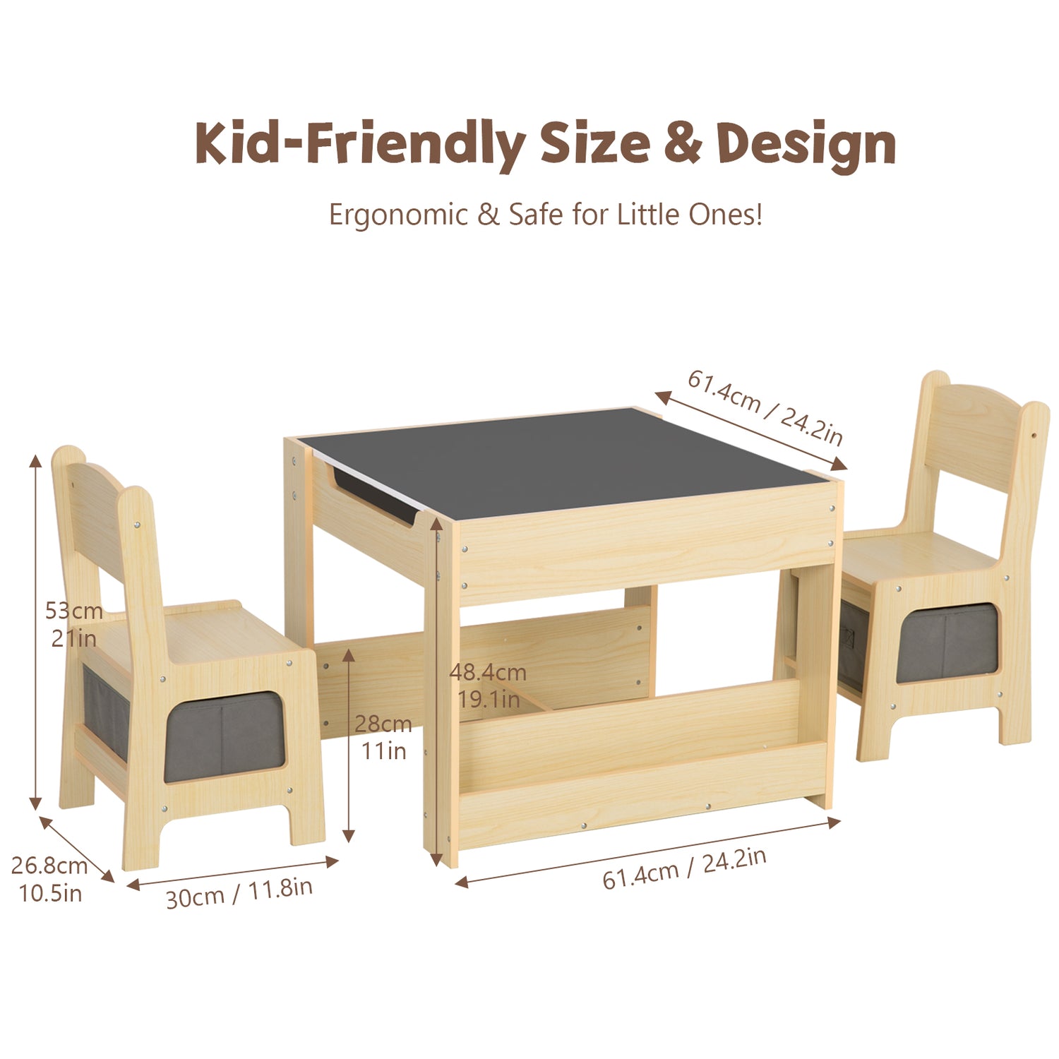 4 in 1 Toddler Desk and Chair Set