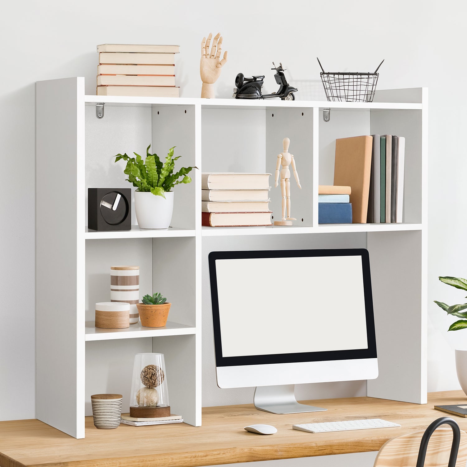 Desktop Bookshelf with 5 Shelves