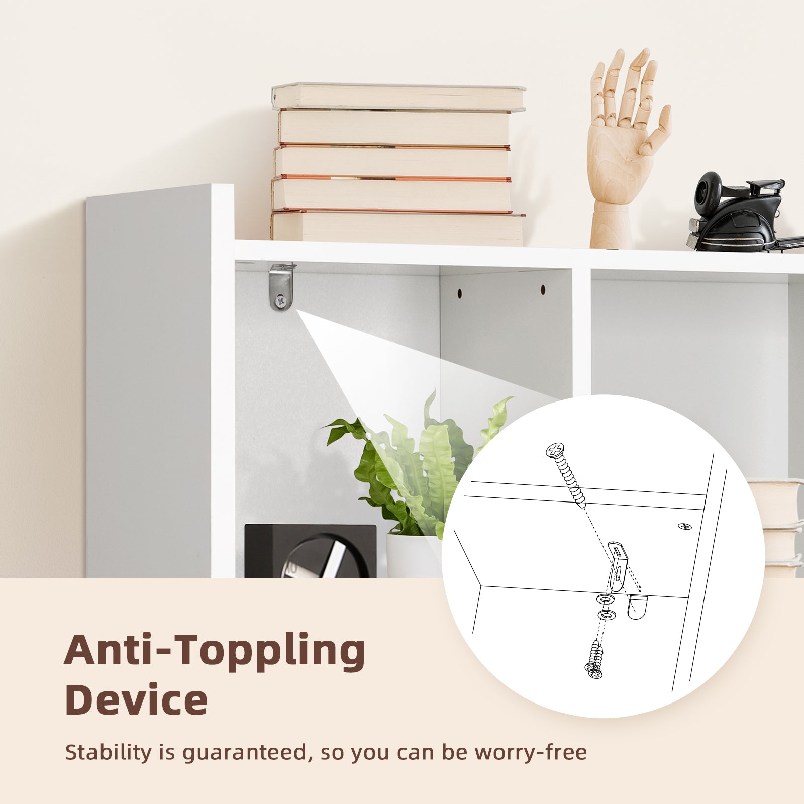 Desktop Bookshelf with 5 Shelves