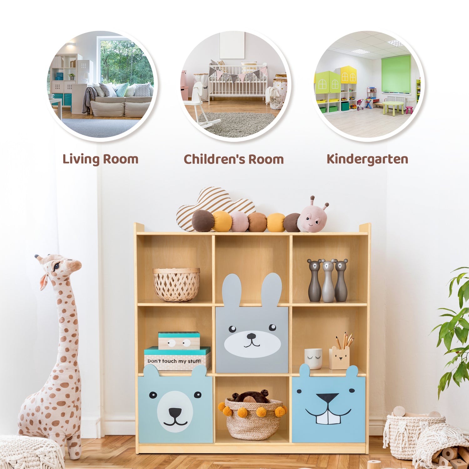 Montessori 10-Section Storage Cabinet