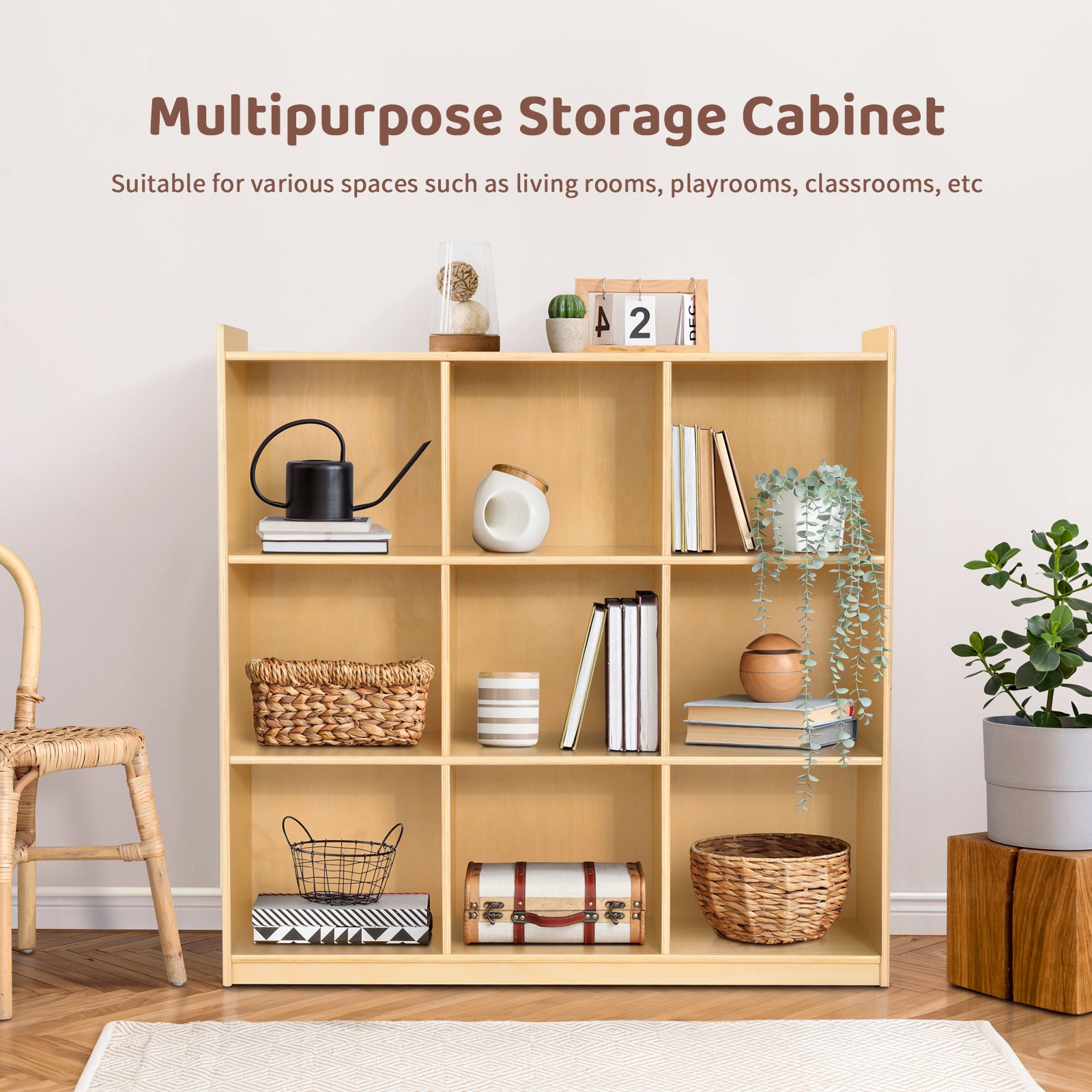 OOOK Montessori 9-Section Storage Cabinet
