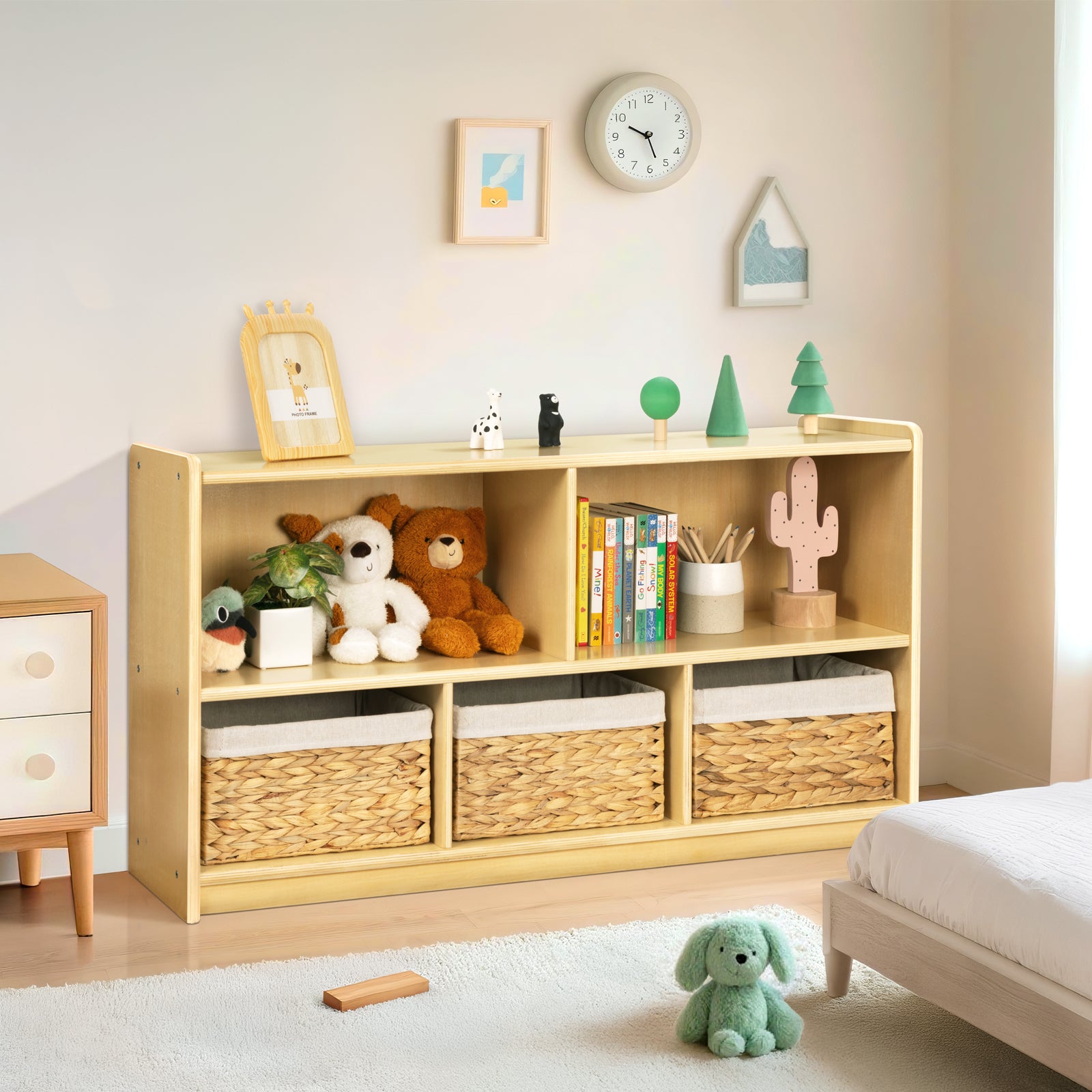 OOOK Plywood Montessori 5-Section Storage Cabinet