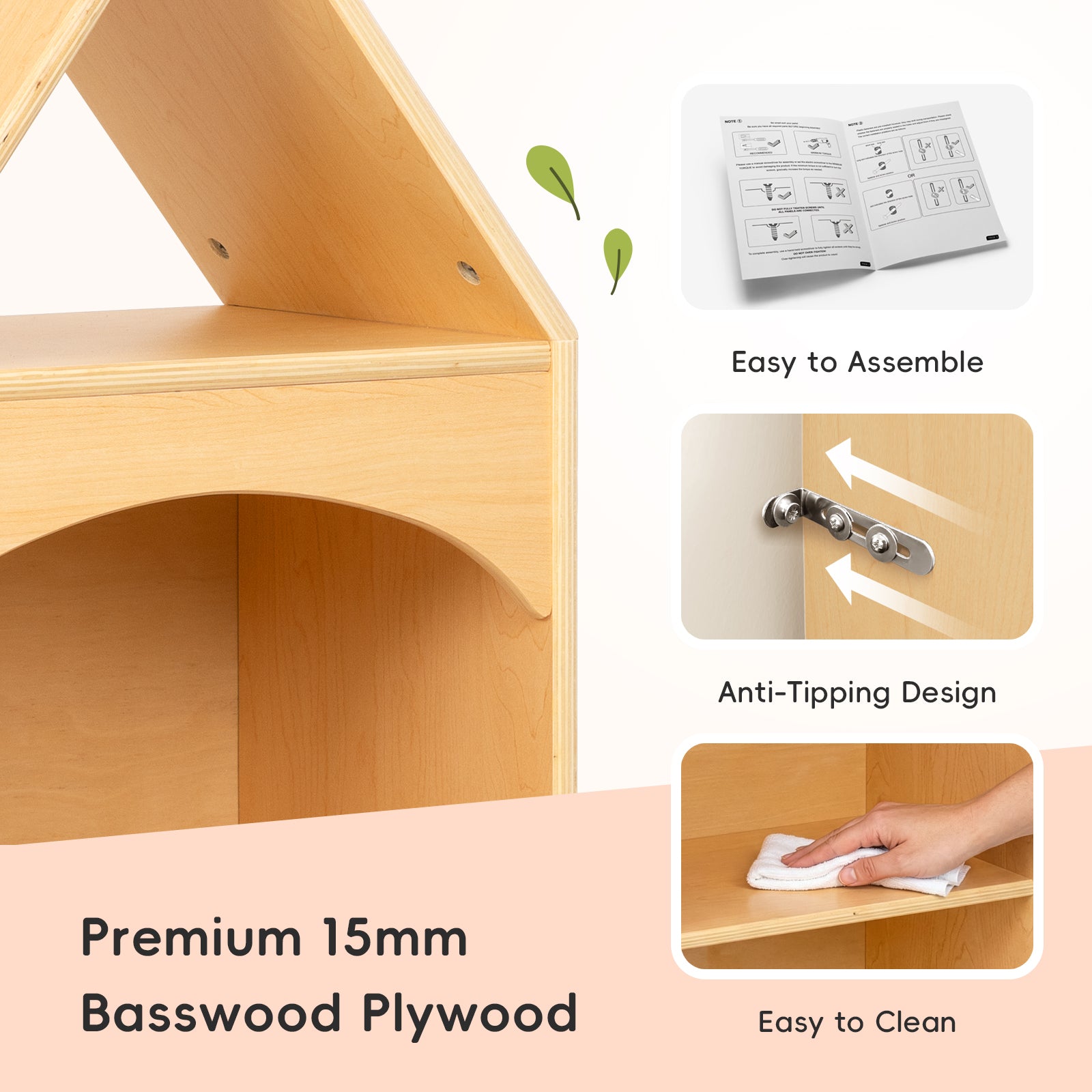 OOOK 3-Tier Adorable House Design Kids&