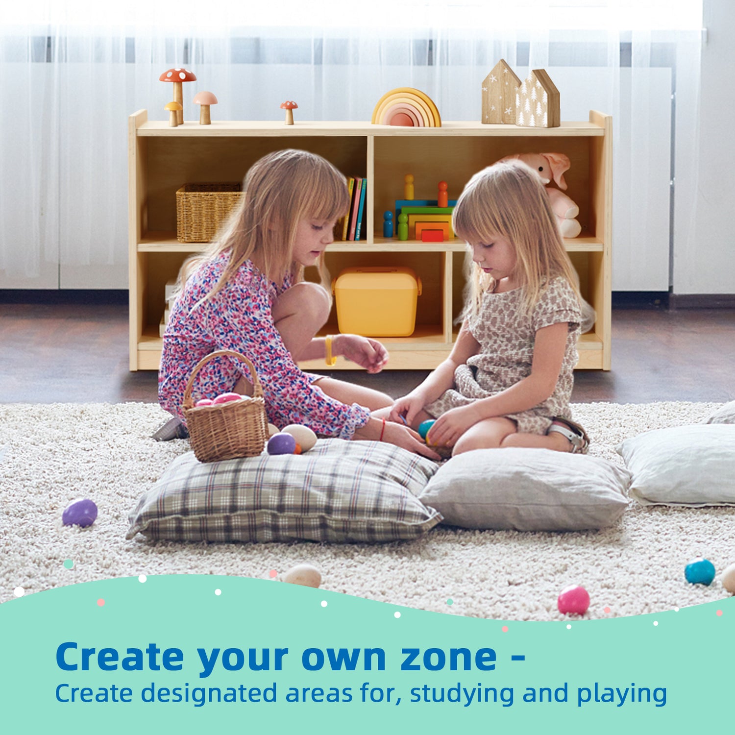 Montessori  5-Section Storage Cabinet