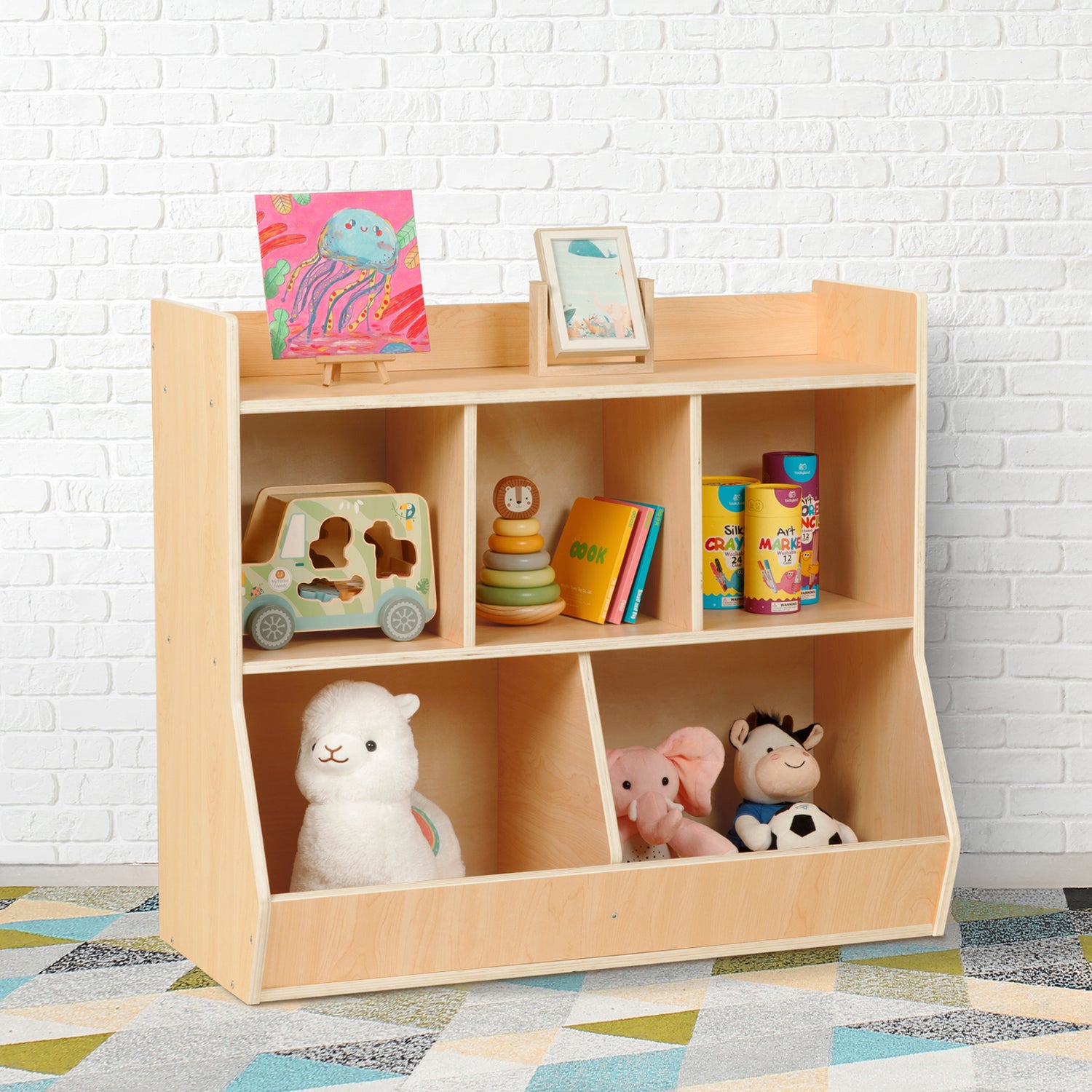 Kids Bookshelf and Toy Storage