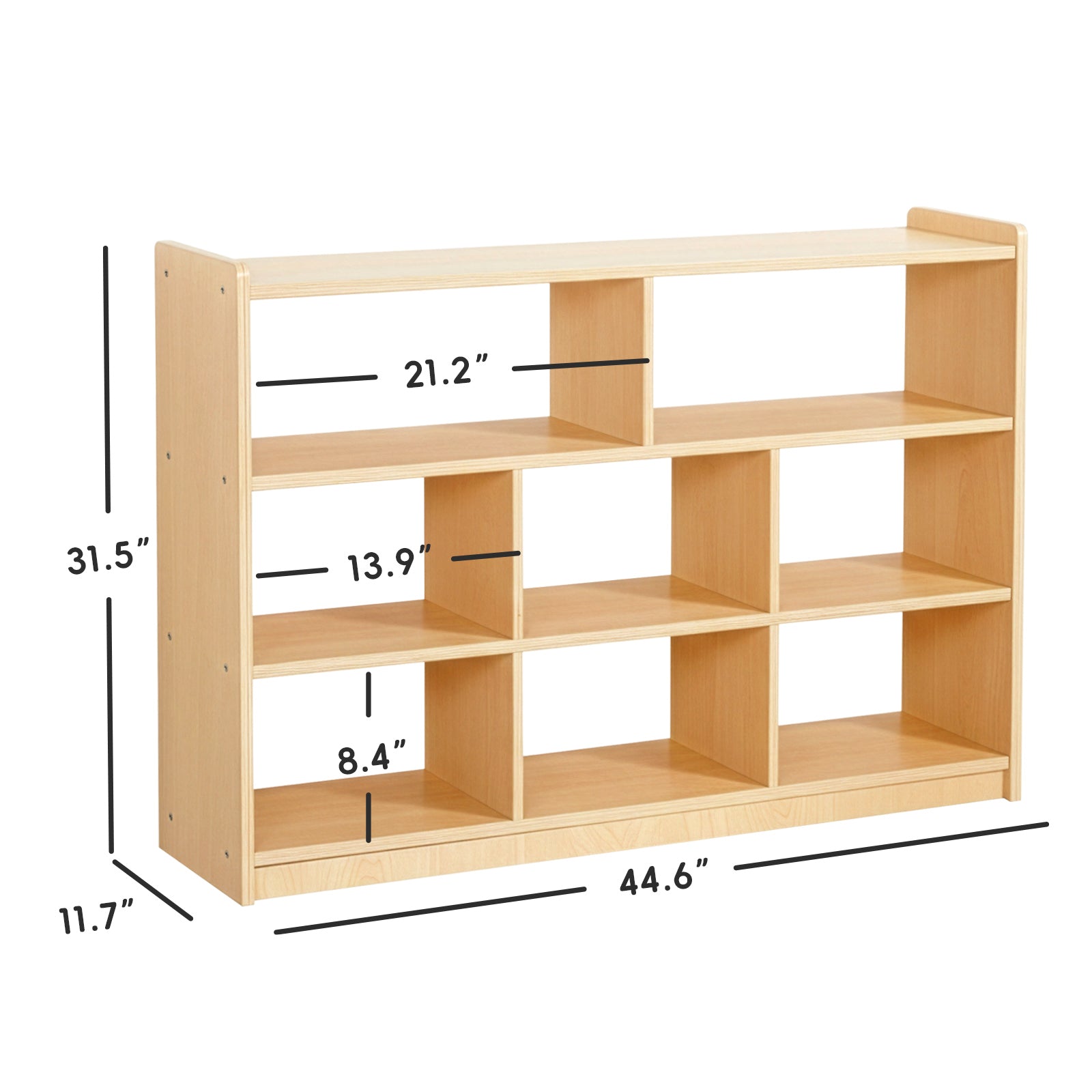 OOOK WOOD Montessori 8-Section Storage Cabinet