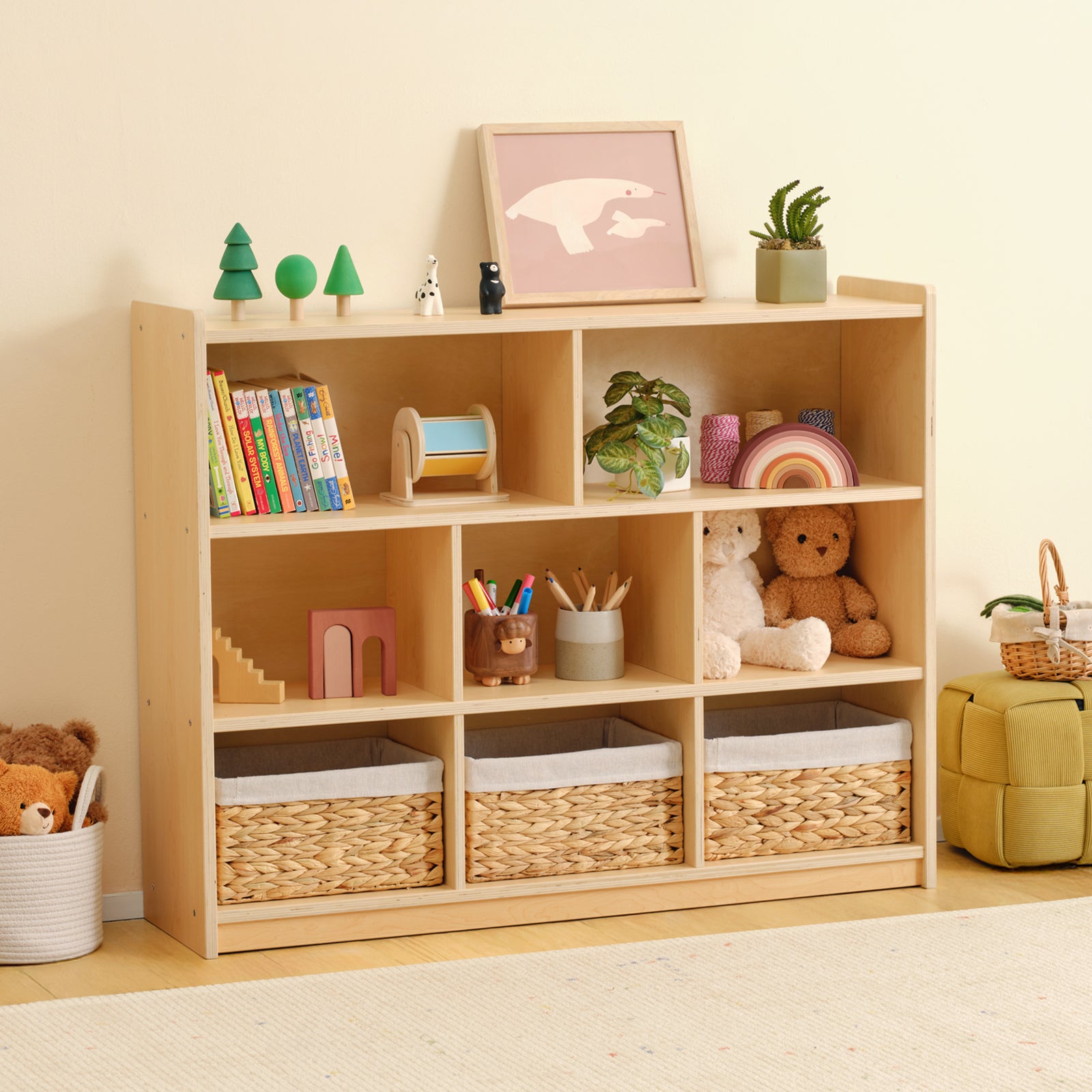 OOOK Montessori 8 Tier Toy Organizers and Storage Shelf