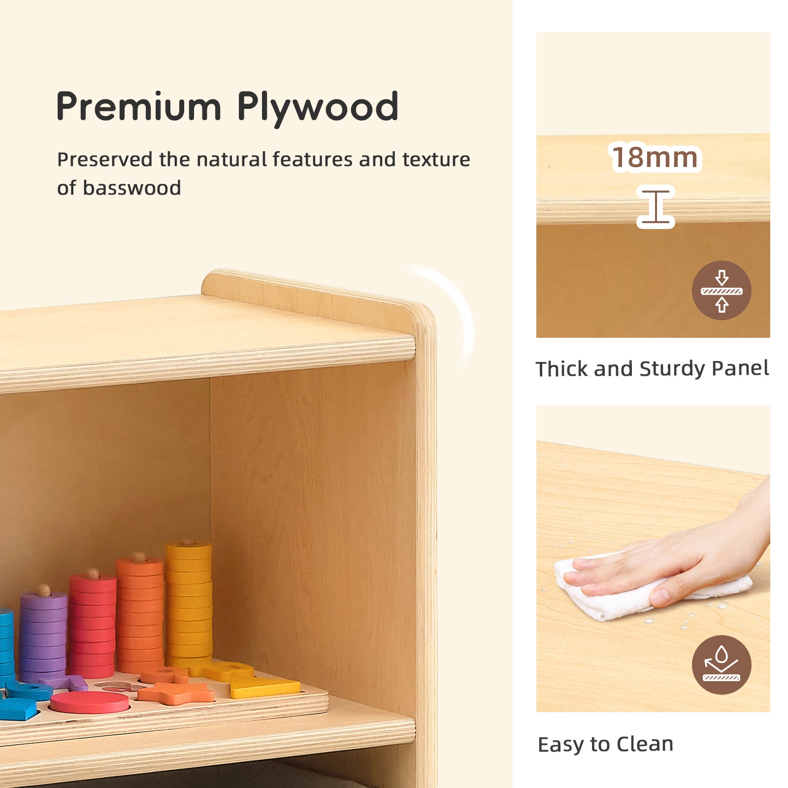 OOOK Montessori 8 Tier Toy Organizers and Storage Shelf