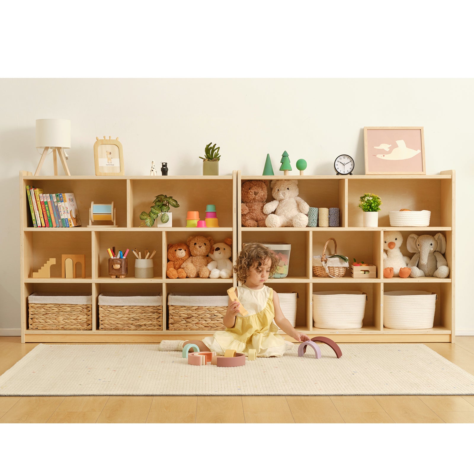 OOOK Montessori 8 Tier Toy Organizers and Storage Shelf