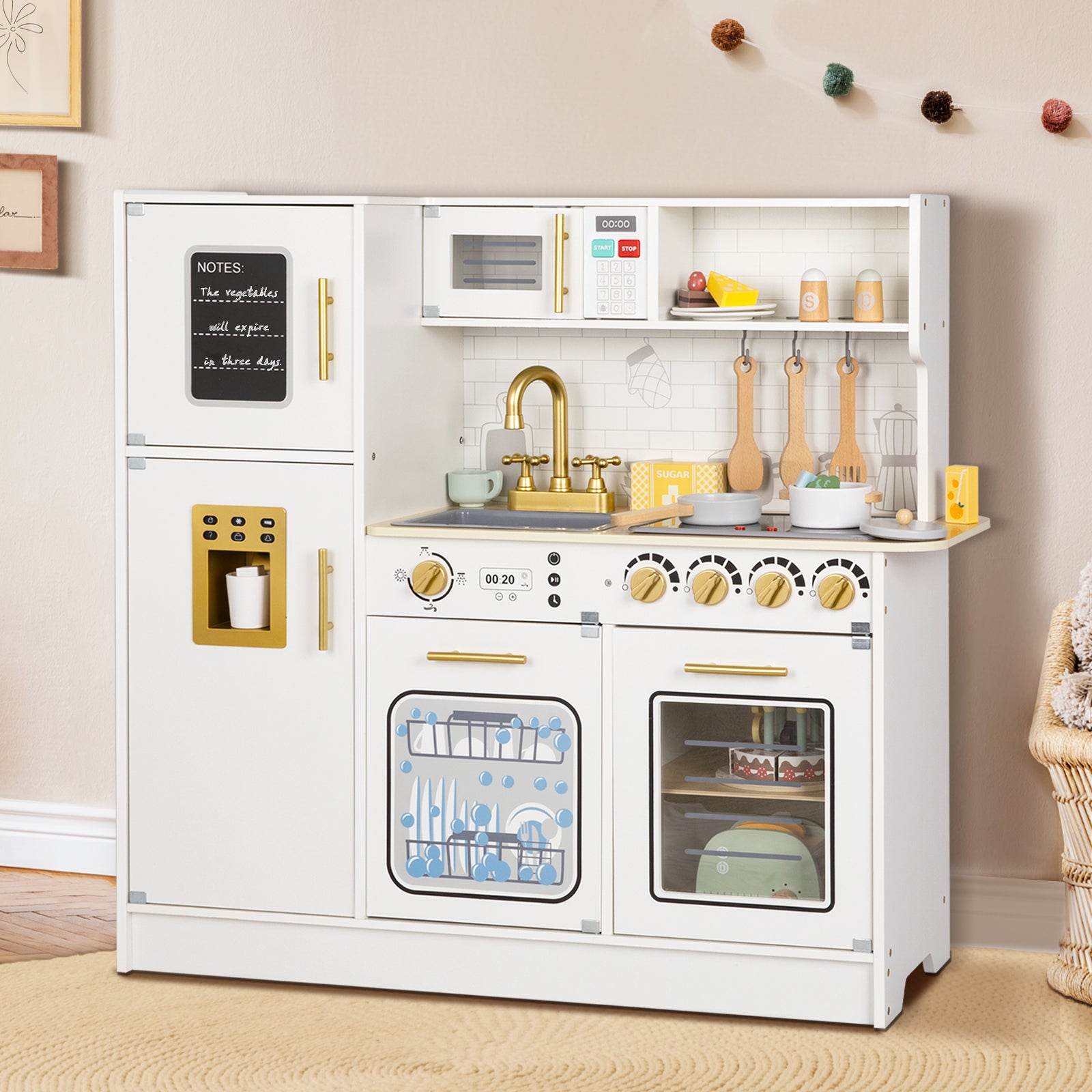 Wooden Kids Kitchen Playset