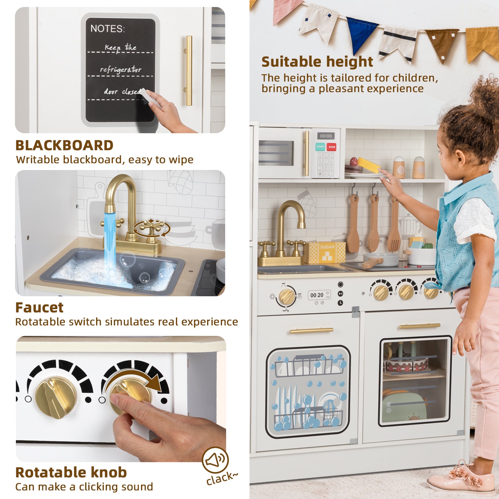 Wooden Kids Kitchen Playset