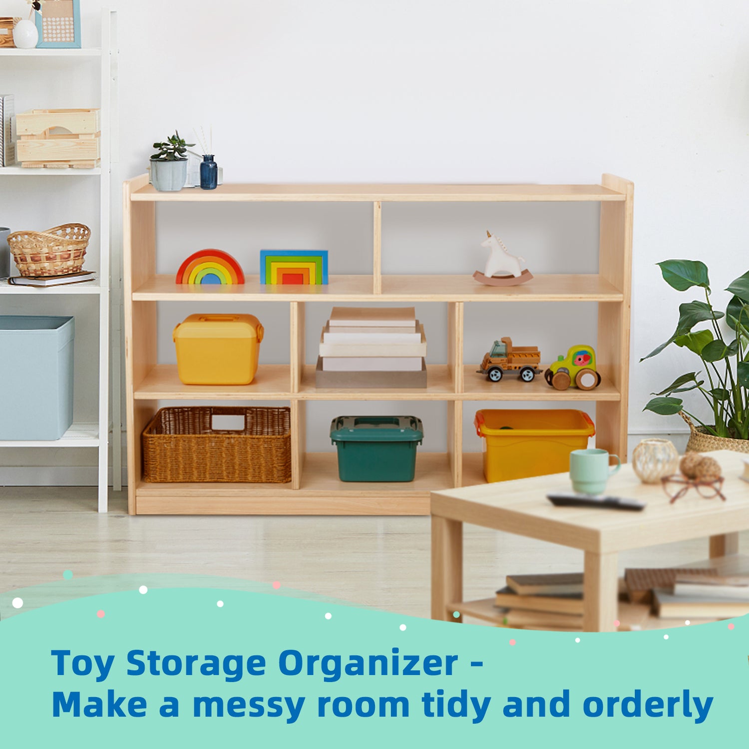 Montessori 8-Section Storage Cabinet