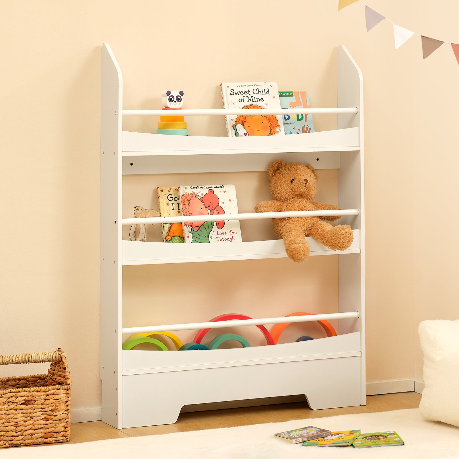 Kids 3-Tier Wooden Bookshelf