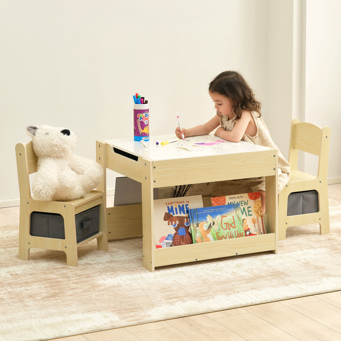 4 in 1 Toddler Desk and Chair Set