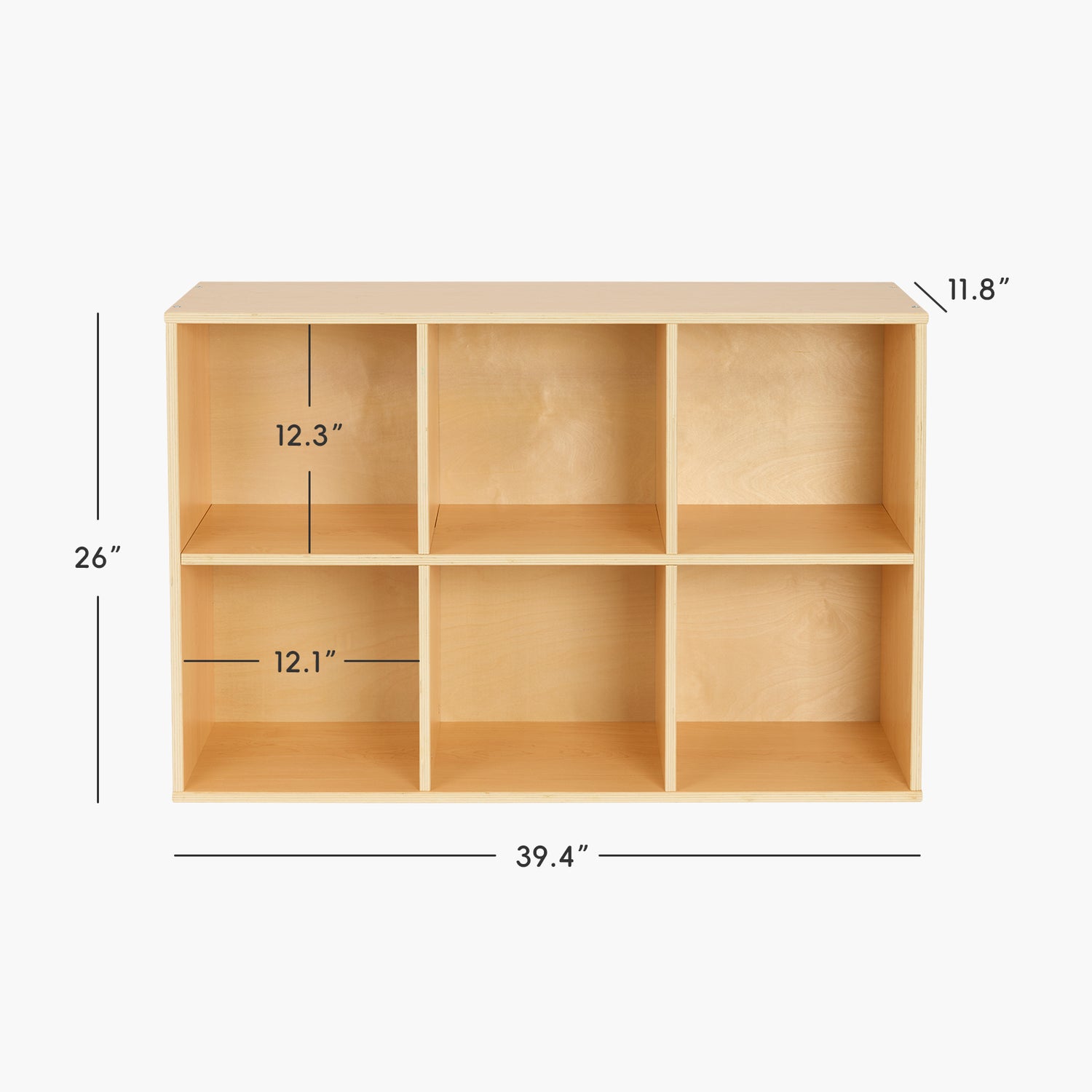 OOOK 6 Cube Plywood Storage Organizer, Horizontal or Vertical Orientation Montessori Bookshelf