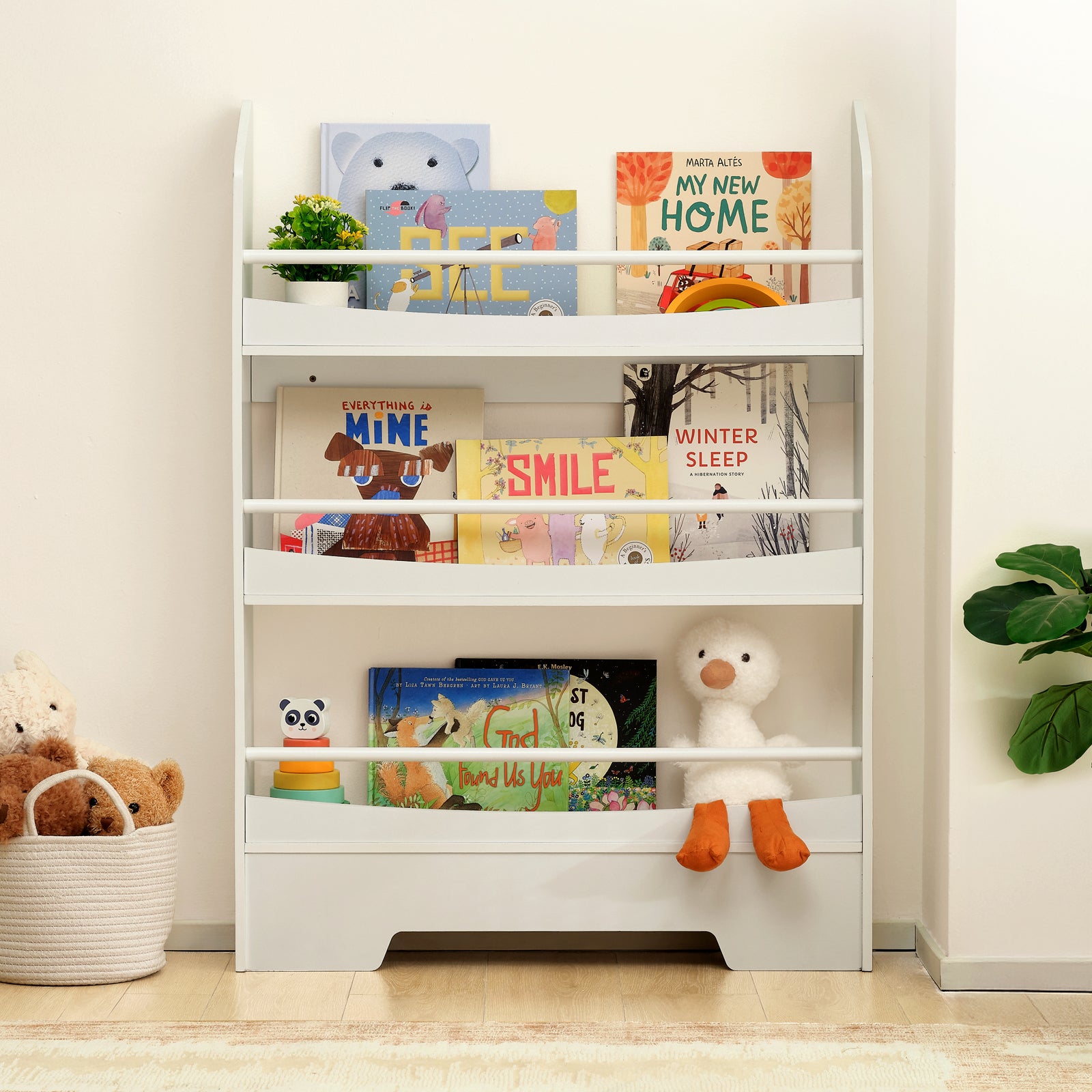 Kids 3-Tier Wooden Bookshelf