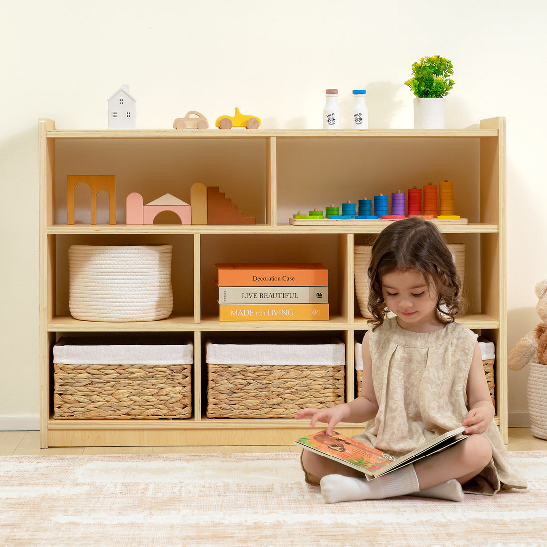 Montessori 8-Section Storage Cabinet