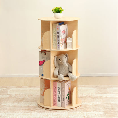 Kids Rotating Bookshelf Tower