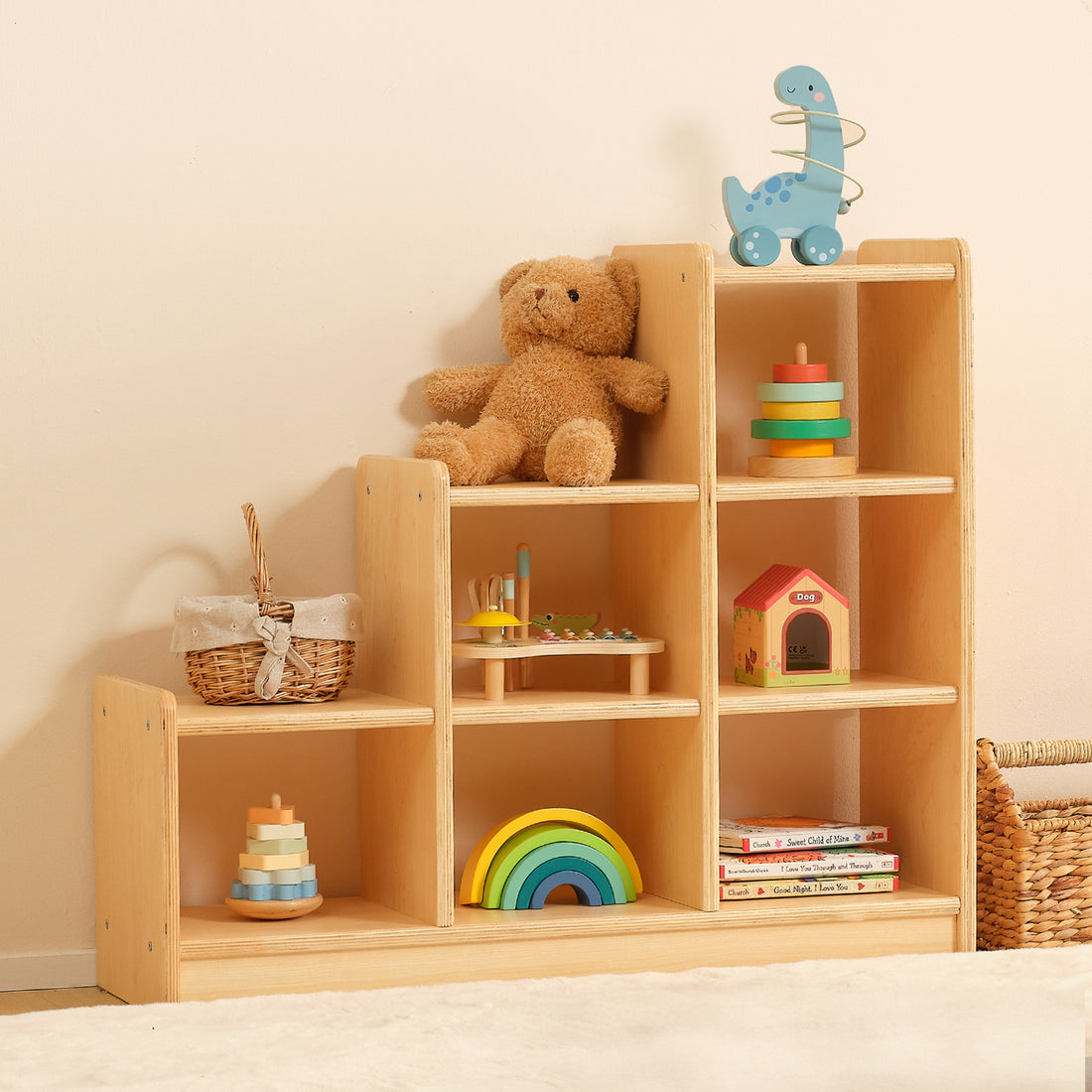 9 Cube Shelves Storage Cabinet