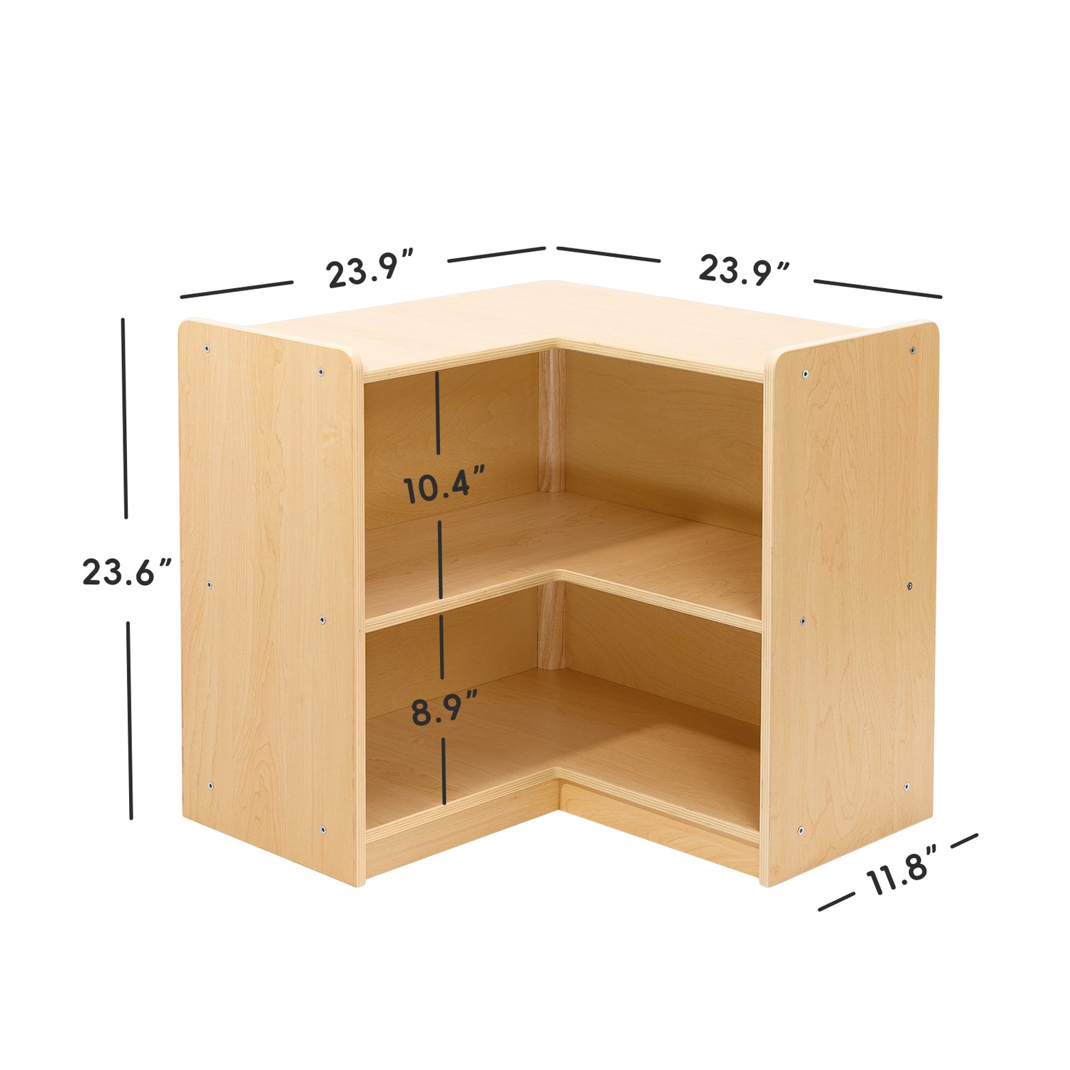 OOOK Plywood L-Shape Montessori Bookshelf for Compact Corner Space
