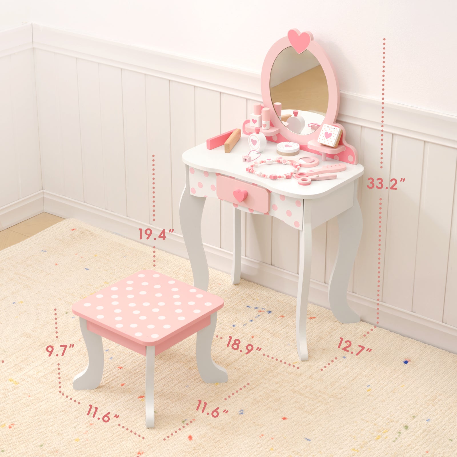 OOOK Wood Kids Vanity Set