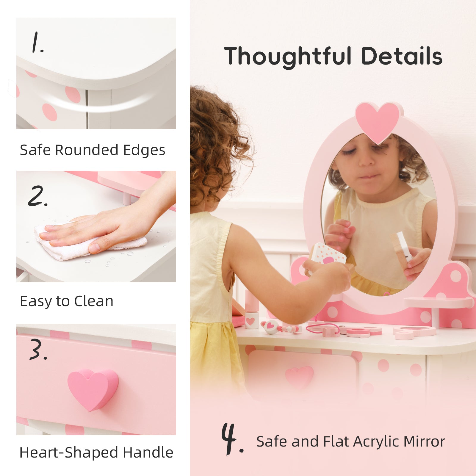 OOOK Wood Kids Vanity Set