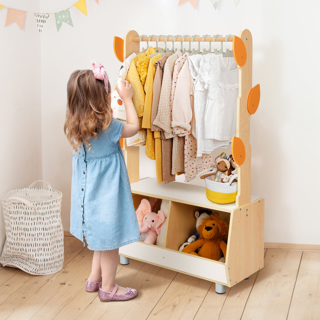 Tree Kids Dress Up Rack, Dress Up Storage for Toddlers