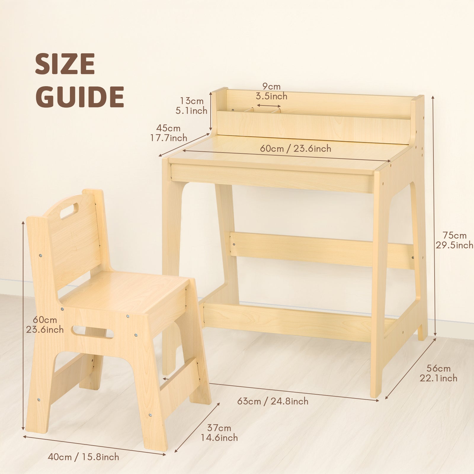 Kids Desk and Chair Set 5-8 Year Old, Toddler Desk and Chair Set