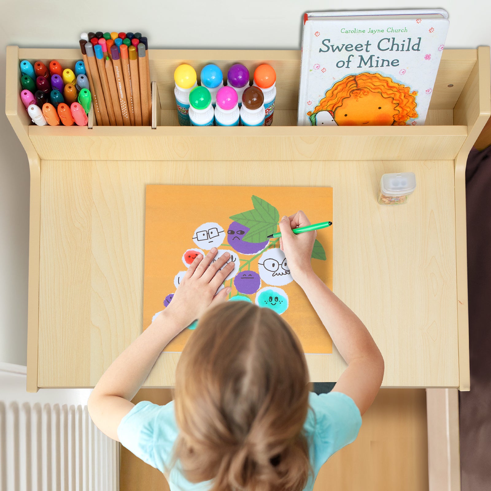 Kids Desk and Chair Set 5-8 Year Old, Toddler Desk and Chair Set