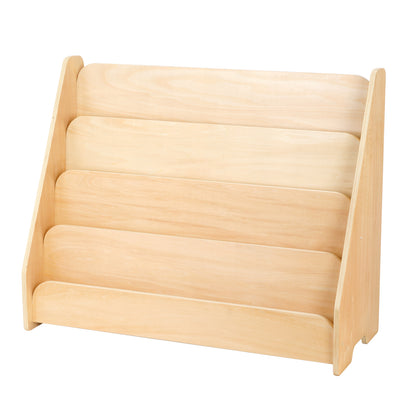 Kids Bookshelf, Wooden 4-Tier Front Facing Book Display Shelf for Kids