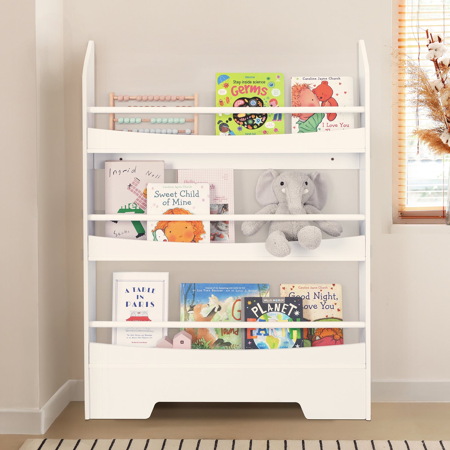 Kids 3-Tier Wooden Bookshelf