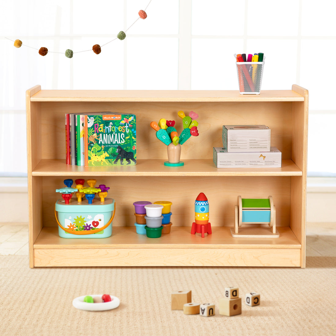 Montessori 2-Tier Storage Cabinet