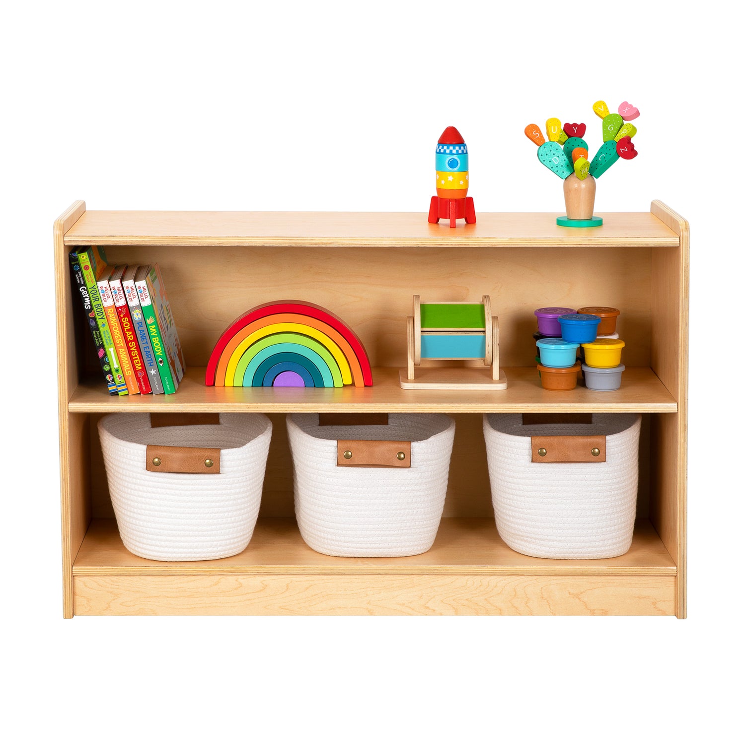 Montessori 2-Tier Storage Cabinet
