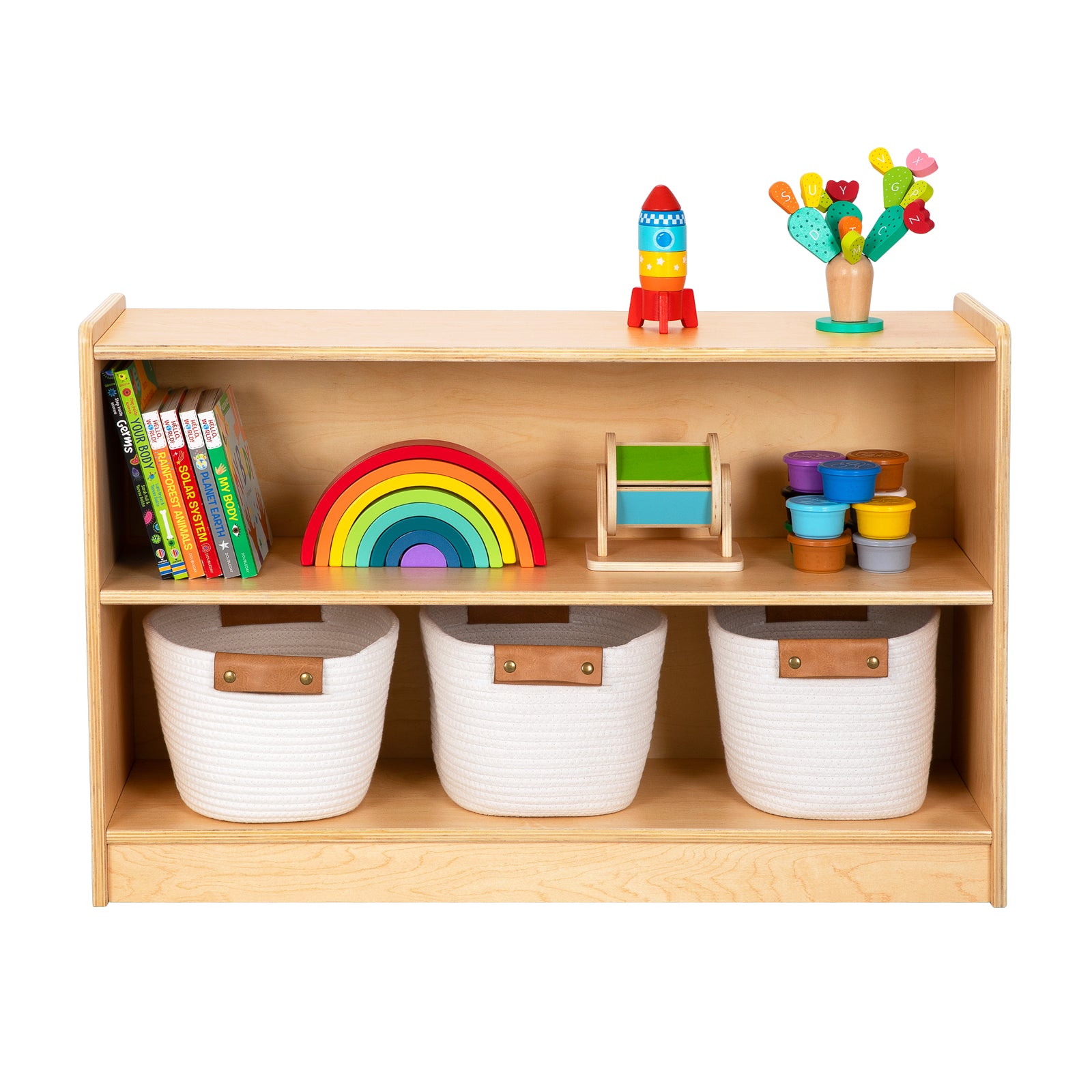 Montessori 2-Tier Storage Cabinet