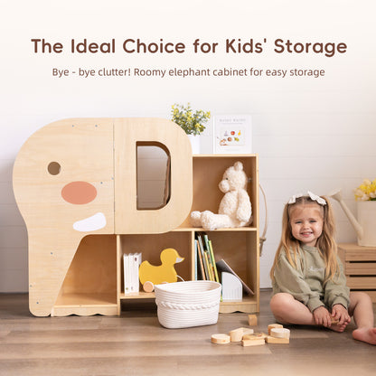 OOOK Montessori Bookshelf with Elephant Shape