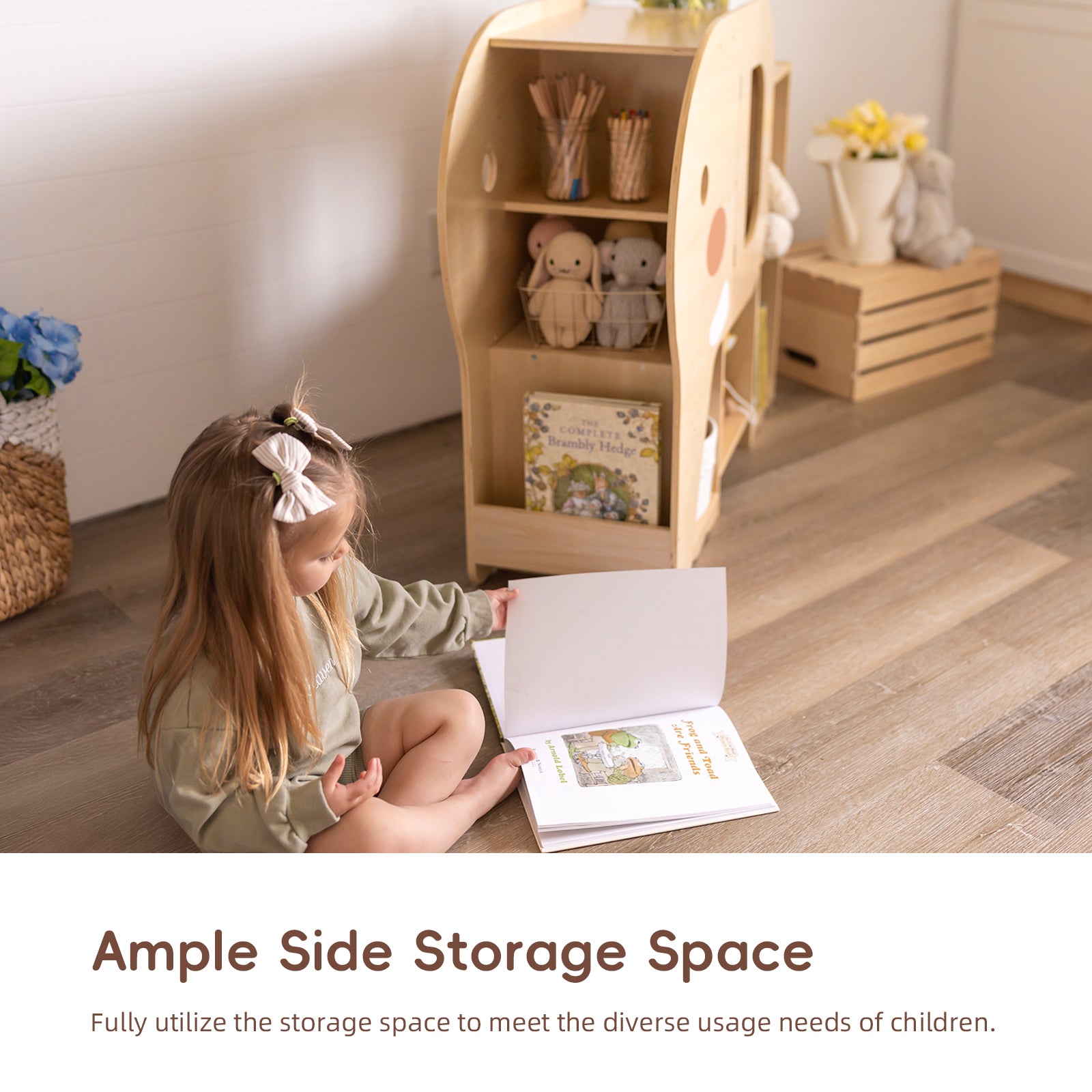 OOOK Montessori Bookshelf with Elephant Shape