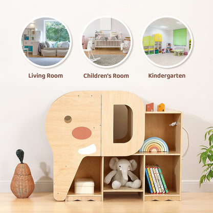 OOOK Montessori Bookshelf with Elephant Shape